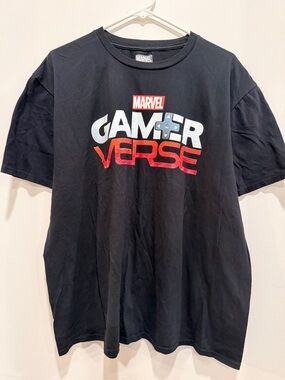 Marvel Black GamerVerse Logo Tee with Red & White Accents